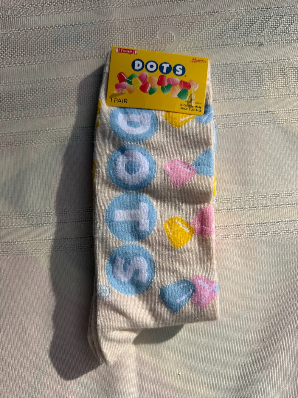 Tootsie DOTS Candy Novelty Crew Socks NWT Colorful Retro Food Gift 6-12